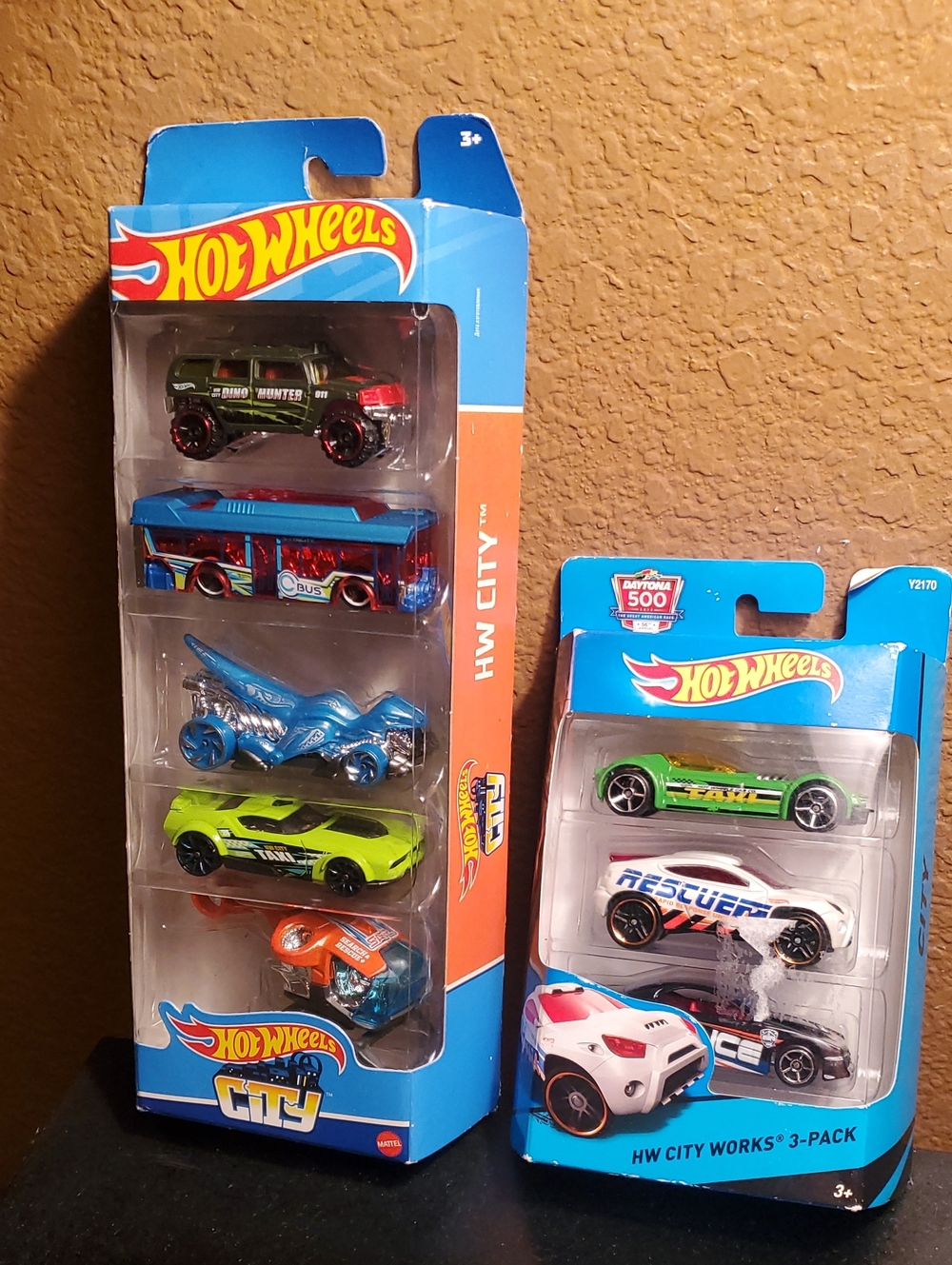 Hot Wheels City 5-Pack Assorted Die-Cast Cars And Three Pack Hot wheels